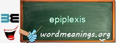 WordMeaning blackboard for epiplexis